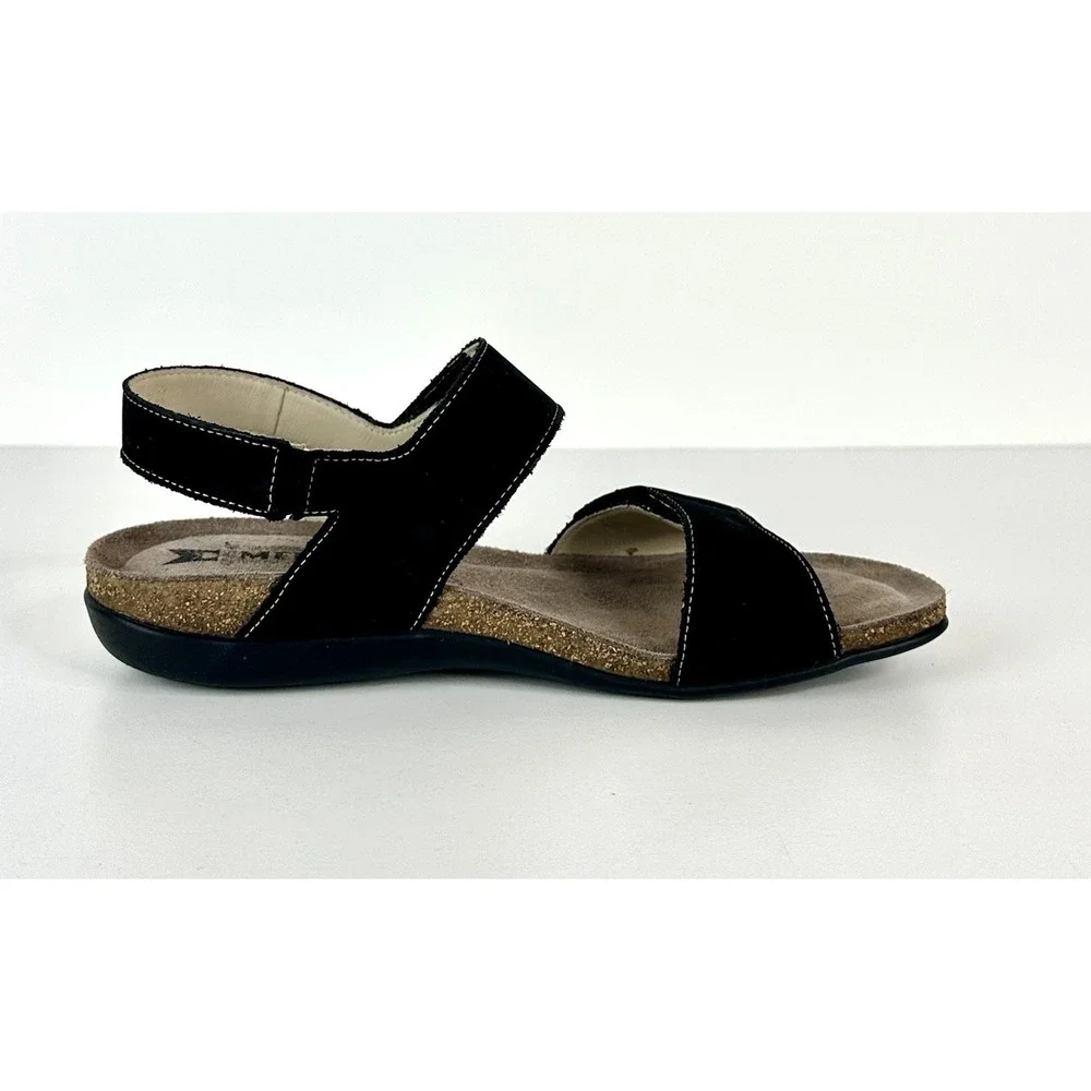 Mephisto Agave Black Bucksoft Anklestrap Comfort Sandal Women's EU‎ 37 US 7